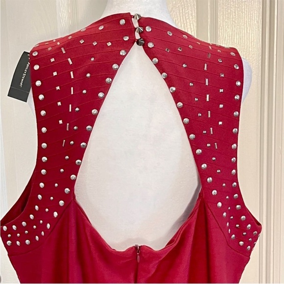 Ashley Stewart Burgundy Sleeveless Dress Studded Size 22/24  New With Tags - Picture 6 of 11